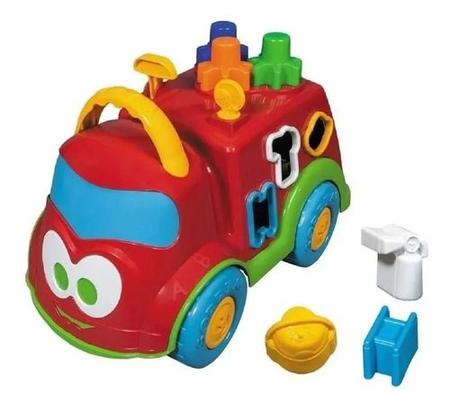 Carrinho Bombeiro Educativo Dino - CARDOSO Imagem de Carrinho Bombeiro Educativo Dino