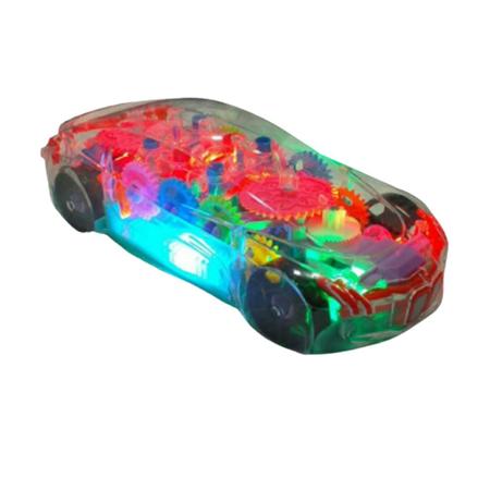 Techblaze conceito transparente de brinquedo de carro de corrida com luzes  LED piscando 360 graus de rotação, simulação de engrenagem carro mecânico  conceito 3d carros elétricos brinquedos para crianças crianças brinquedos  presente