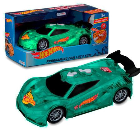 Carro Hot Wheels Programing com Luz e Som - Motor a Jato - Verde -  Multikids - superlegalbrinquedos