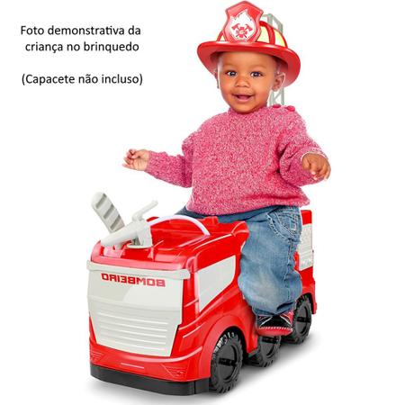 Imagem de Carrinho Brinquedo Infantil Bombeiros Criança Bebê até 50kg