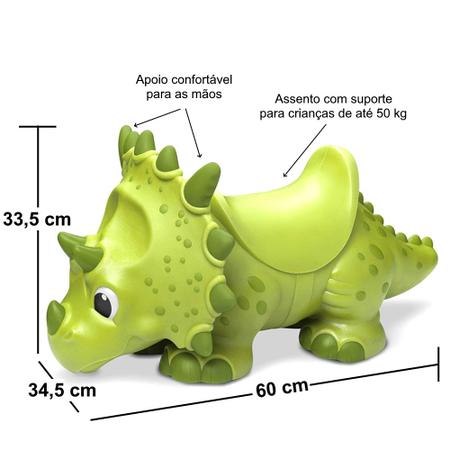 Imagem de Carrinho Brinquedo Infantil Dinossauro Criança Bebê até 50kg