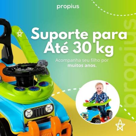 Imagem de Carrinho Brinquedo Quadriciclo Infantil Jip Jip Haste Guia