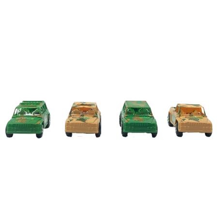 Imagem de Carrinho C/ 4 Unidades Motor Fricção Amarelo Verde Brinquedo