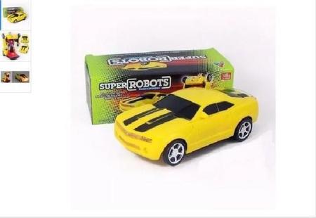 Imagem de Carrinho Camaro Amarelo Transformers Vira Robô Luz E Som