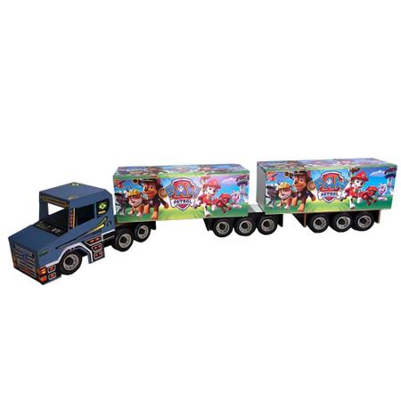 Carrinho Caminhão de Madeira Grande Desenho Azul 9 Eixos Brinquedo Infantil  - RJ - Caminhões, Motos e Ônibus de Brinquedo - Magazine Luiza