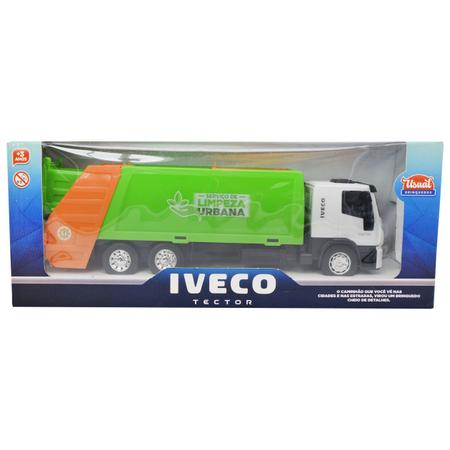 Brinquedos para Crianças / Primeira Viajem Caminhão Iveco Coletor de Lixo 