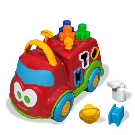 Carrinho Caminhão Topi Didátivo Educativo c/ Formas de Encaixar - Cardoso Toys Imagem de Carrinho Caminhão Topi Didátivo Educativo c/ Formas de Encaixar - Cardoso Toys