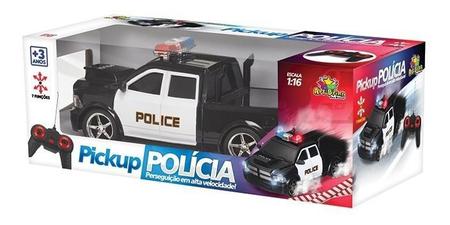 Carrinho Controle Remoto Policia Ranger Bateria