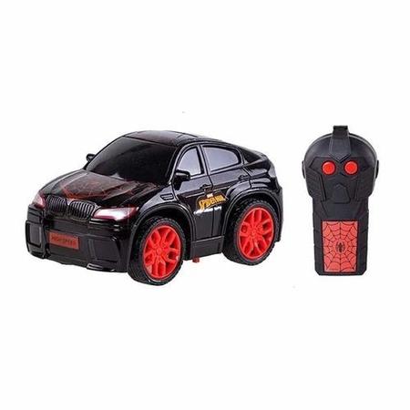 Carro de Controle Remoto Homem Aranha High Speed 3 Funções Preto e Vermelho  - Candide