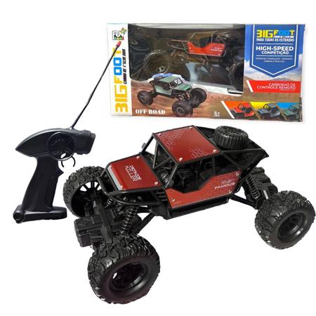 Carrinho Controle Remoto 4x4 Off road Recarregável Grande Trucks