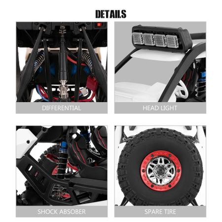 Carro Controle Remoto 50Km/H 4X4 Wltoys 12428 1:12 c/ Leds em Promoção na  Americanas