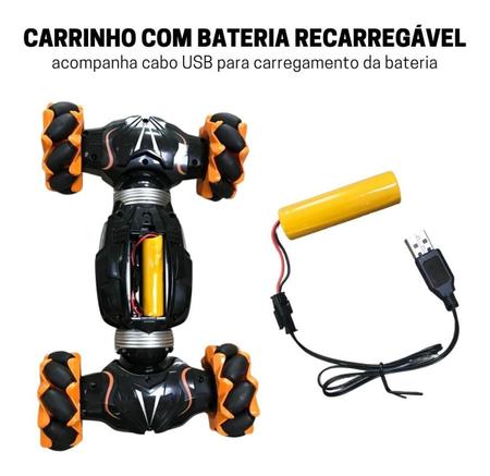 CARRINHO CONTROLE REMOTO C/BATERIA RECARREGAVEL PRETO- IMPORTWAY - Ri Happy