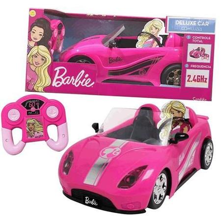 Carrinho de Controle Remoto Barbie Deluxe Car - Candide