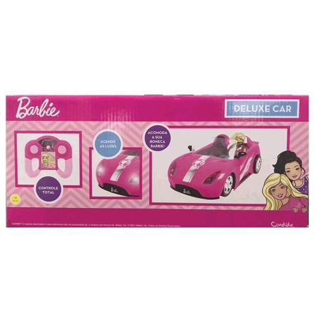 Carro da Barbie Deluxe Carro de Controle Remoto com Luzes 7 Funções -  Candide - Carrinho de Controle Remoto - Magazine Luiza
