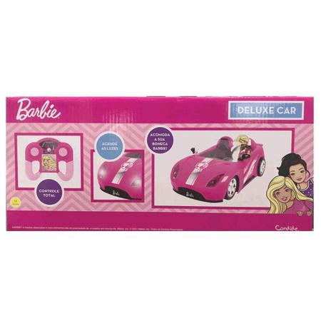 Carrinho De Controle Remoto Barbie Rosa 7 Funções Candide