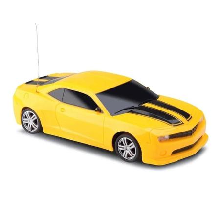 Carrinho Controle Remoto Carro de Corrida Camaro Amarelo Grande com 45cm  Racer Xtreme Brinquedo Infantil Criança da Will Kids WB7750