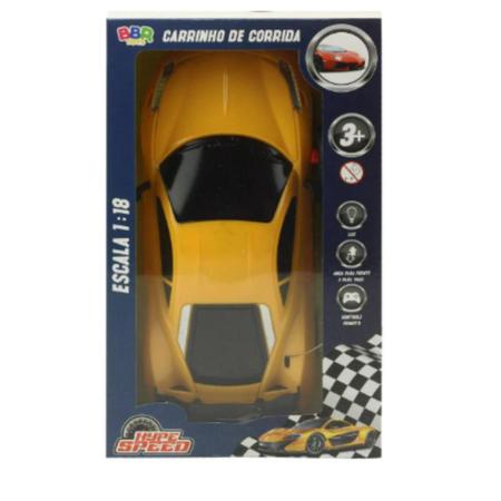 Carro Controle Remoto Corrida Hype Speed Vermelho - Bbr Toys