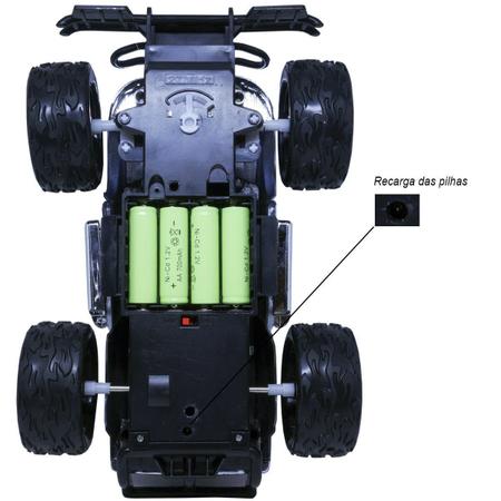 Carro Carrinho Controle Remoto 4x4 Grande Elétrico Recarregavel