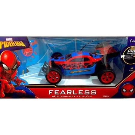 Carro Controle Remoto Fearless Homem Aranha Bateria Recarregavel