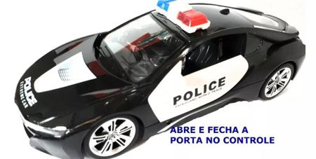 Imagem de Carrinho Controle Remoto Ferrari Policia Controle Total Abre Portas