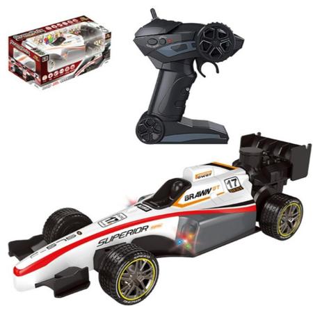 Carro Controle Remoto 7 Funções Corrida F1 Com Fumaça