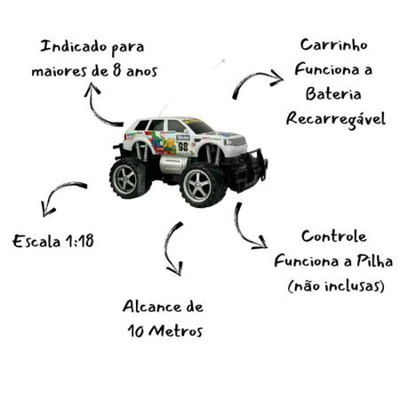 Carrinho Giant Four Controle Remoto - CKS Toys - Bateria Recarregável Pick  Up Picape Caminhonete - Carrinho de Controle Remoto - Magazine Luiza