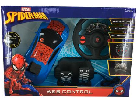 Carrinho De Controle Remoto Do Homem Aranha Com Pendal