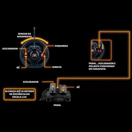 Carrinho Controle Remoto Racing Nitro Laranja - Multikids Imagem de Carrinho Controle Remoto Racing Nitro Laranja