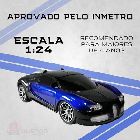 Carrinho de Controle Remoto - Ultra Carros - Azul - 6 Funções - Polibrinq