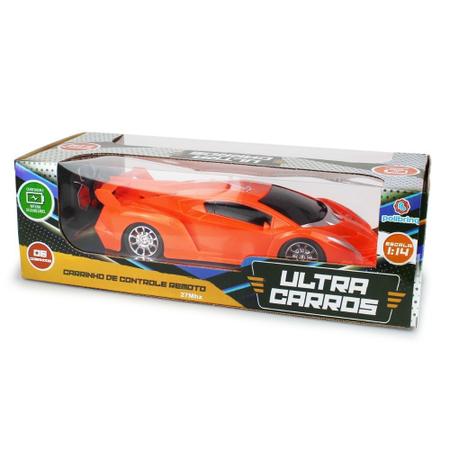 Carrinho Controle Remoto Esportivo Ultra Carros Brinquedo - Polibrinq