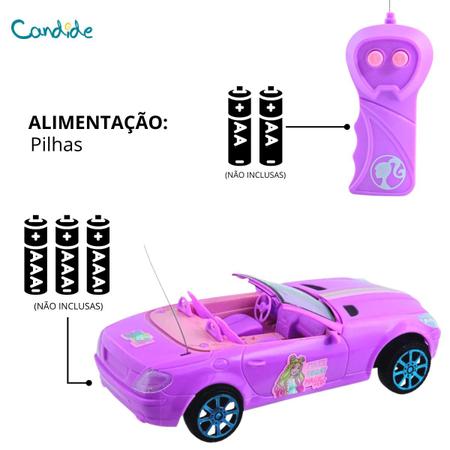 Carrinho De Brinquedo Controle Remoto Barbie Fashion Driver - N/A