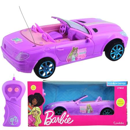 Carrinho Controle Remoto Barbie Fashion Driver 1834 Candide