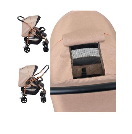 Imagem de Carrinho de Bebê 4 Rodas 4 posições Travel System Mon Amour Com Cinto de Segurança & Bebê Conforto Criança até 15Kg - Burigotto