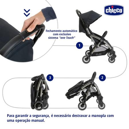 Imagem de Carrinho de Bebê Cheerio Jet Black (0 á 15 Kg)- Chicco