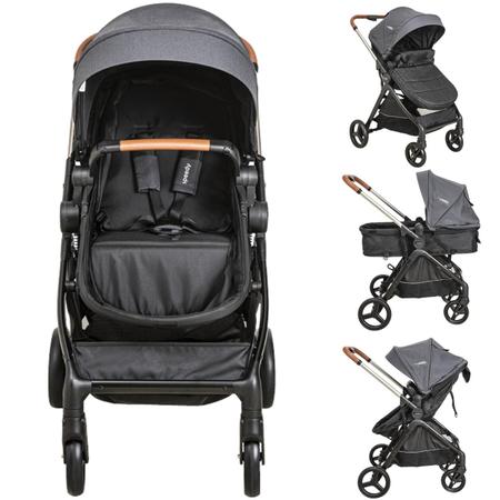 Carrinho de Bebe com Bebe Conforto e Base Kiddo Speedy Preto Imagem de Carrinho de Bebe com Bebe Conforto e Base Kiddo Speedy Preto