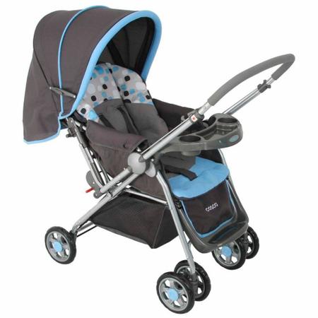 Imagem de Carrinho de Bebê Cosco Travel System Reverse até 15 Kg com Bebê Conforto Azul