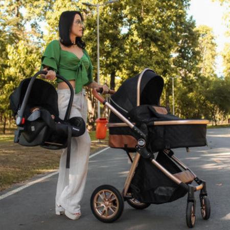 Imagem de Carrinho de Bebê de passeio Ares Passear Baby  3 em 1 Preto 