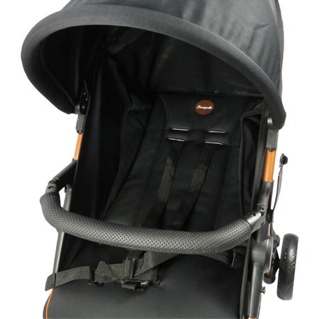 Imagem de Carrinho de Bebê Lui e Bebê Conforto Materna Preto Cobre