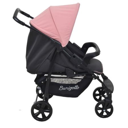 Imagem de Carrinho de Bebê para Passeio Burigotto Ecco de 0 até 15 Kg Cinza com Rosa