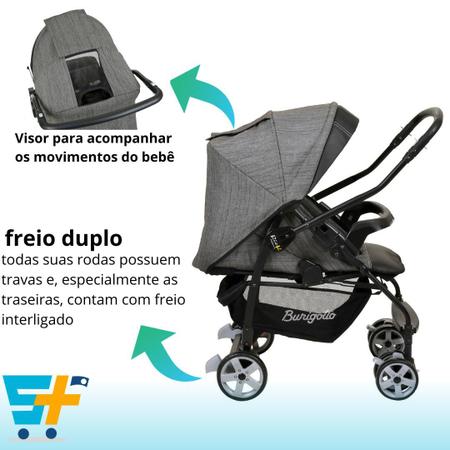 Imagem de Carrinho de Bebê para Passeio Burigotto Rio K Reversível até 15 Kg 