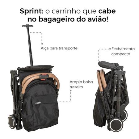 Imagem de Carrinho de Bebê Travel System Sprint Preto - Kiddo