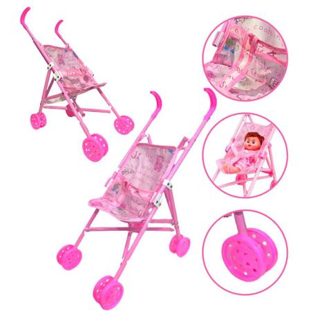 Imagem de Carrinho de Boneca Bebe Brinquedo Infantil Passeio Toys 2U