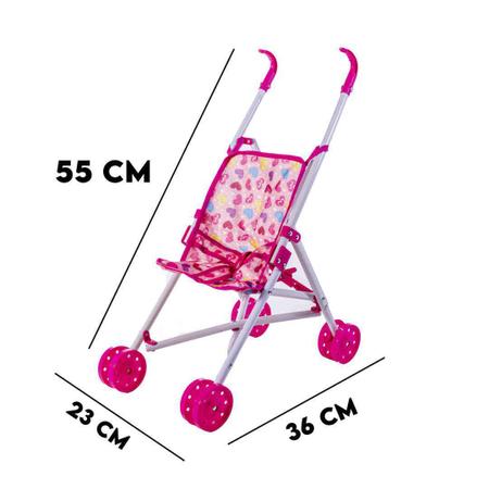 Imagem de Carrinho de boneca Bebe Reborn brinquedo Passeio Oferta