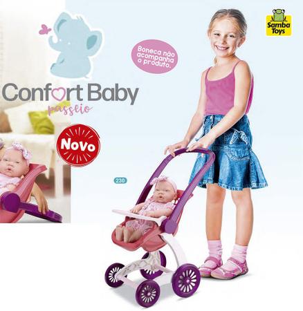 Imagem de Carrinho de Boneca Confort Baby Passeio Samba Toys