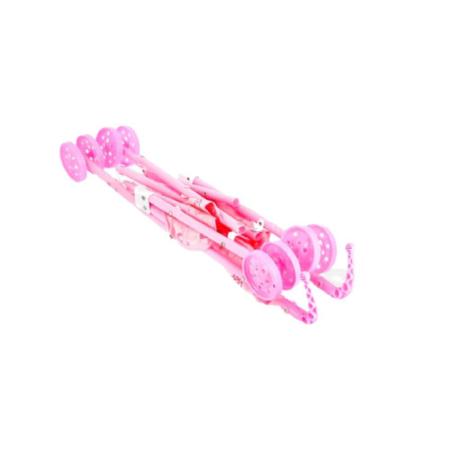 Imagem de Carrinho de Boneca Infantil Ninos Passeio Dobravel Rosa Luxo