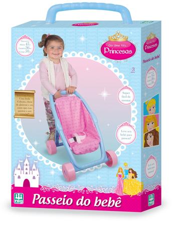 Imagem de Carrinho de Boneca Infantil Passeio do Bebê Princesas  NIG