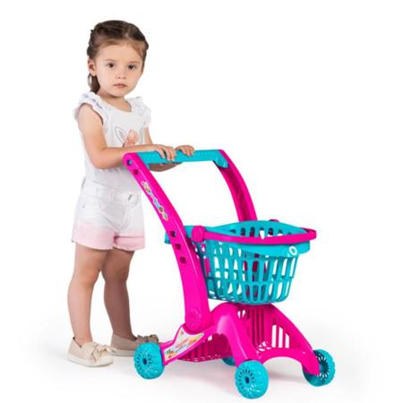 Imagem de Carrinho de Brinquedo Imaginativa Super Mercadinho Rosa - Ref 0212 TaTeTi