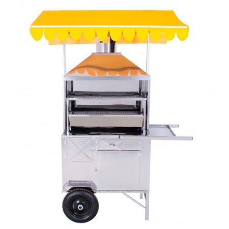 Imagem de Carrinho de Churrasco Inox R2 com Churrasqueira de 80cm