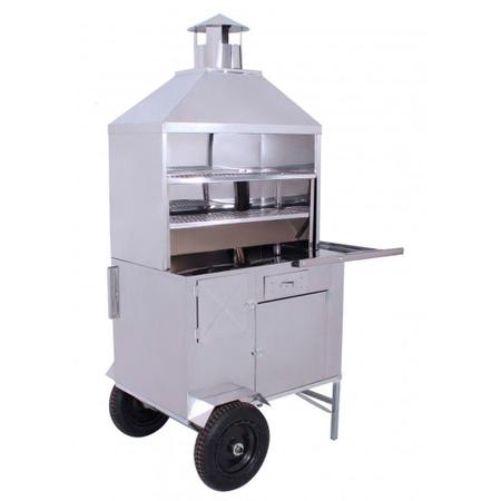 Imagem de Carrinho de Churrasco Inox R2 com Churrasqueira de 80cm