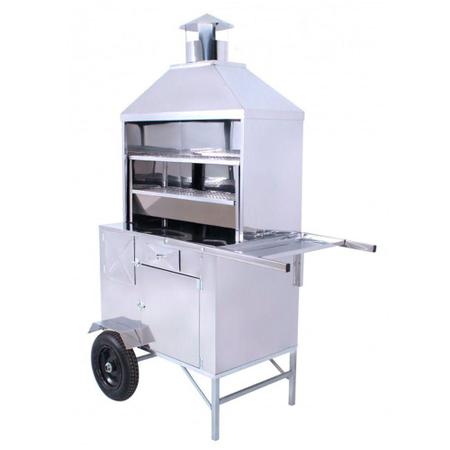 Imagem de Carrinho de Churrasco Inox R2 com Churrasqueira de 80cm